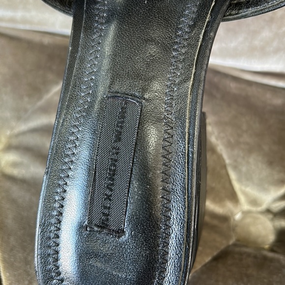 Alexander Wang | Shoes | Alexander Wang Dome Stud Leather  Alexander Wang dome stud Lou metallic round leather mini cutout wedge sandals